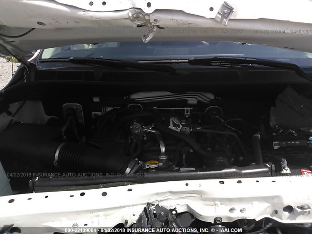 5TFRM5F15GX099974 - 2016 TOYOTA TUNDRA DOUBLE CAB SR/SR5 WHITE photo 10