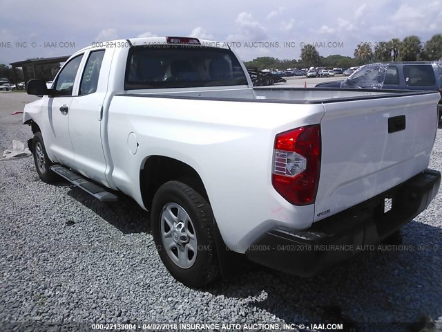 5TFRM5F15GX099974 - 2016 TOYOTA TUNDRA DOUBLE CAB SR/SR5 WHITE photo 3