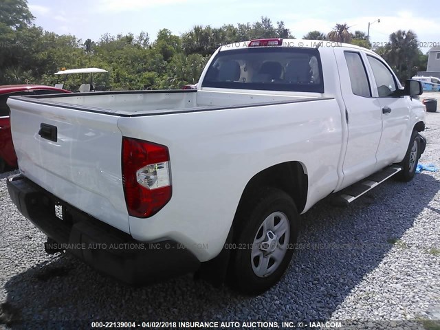5TFRM5F15GX099974 - 2016 TOYOTA TUNDRA DOUBLE CAB SR/SR5 WHITE photo 4