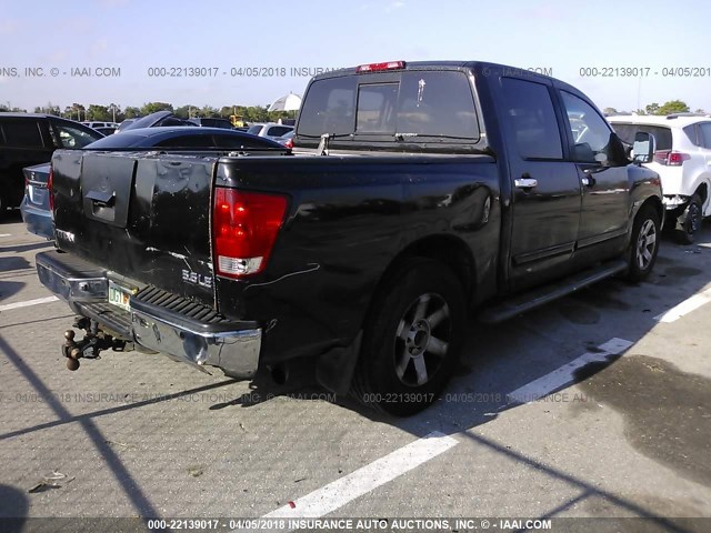 1N6AA07A04N519801 - 2004 NISSAN TITAN XE/SE/LE BLACK photo 4