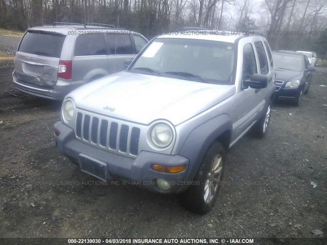 1J4GL48K02W324563 - 2002 JEEP LIBERTY SPORT Gümüş foto 2