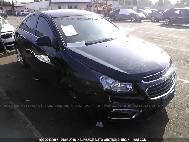 1G1PE5SB2F7128518 - 2015 CHEVROLET CRUZE LT BLACK photo 1