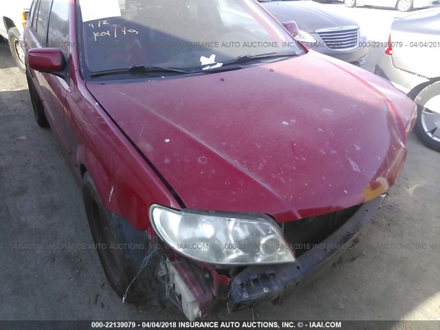 JM1BJ246121466940 - 2002 MAZDA PROTEGE PR5 RED photo 6