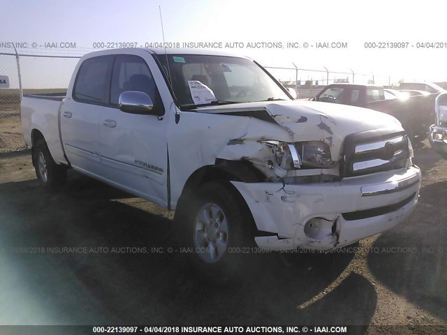 5TBET34146S543254 - 2006 TOYOTA TUNDRA DOUBLE CAB SR5 WHITE photo 1