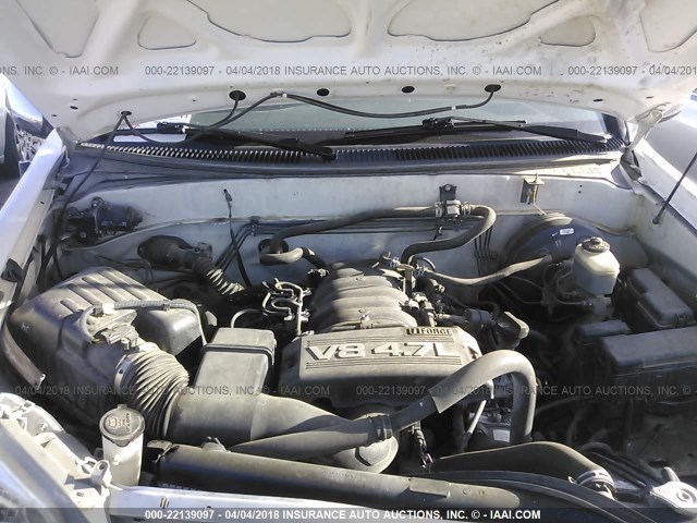 5TBET34146S543254 - 2006 TOYOTA TUNDRA DOUBLE CAB SR5 WHITE photo 10