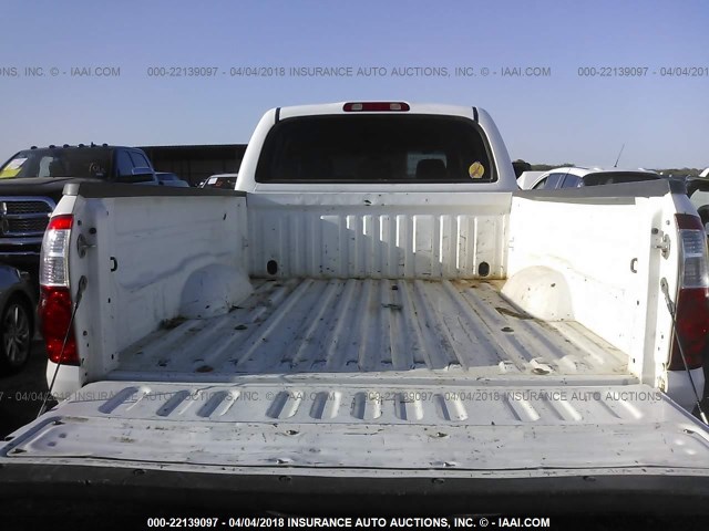 5TBET34146S543254 - 2006 TOYOTA TUNDRA DOUBLE CAB SR5 WHITE photo 8