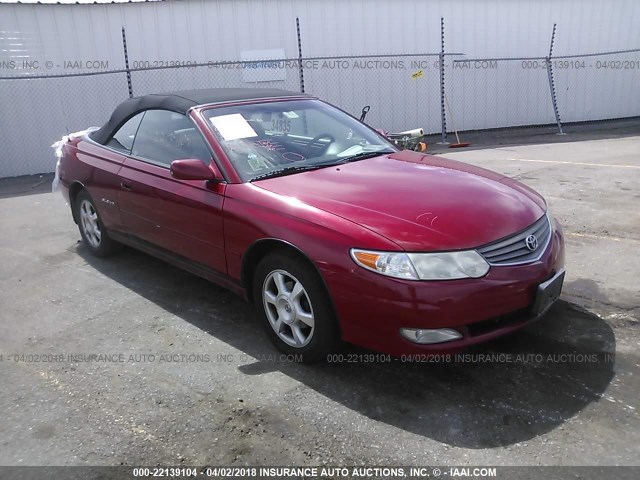 2T1FF28P12C578333 - 2002 TOYOTA CAMRY SOLARA SE/SLE RED photo 1