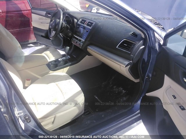 4S3BNAC63G3048262 - 2016 SUBARU LEGACY 2.5I PREMIUM BLUE photo 5