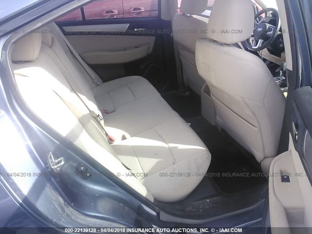 4S3BNAC63G3048262 - 2016 SUBARU LEGACY 2.5I PREMIUM BLUE photo 8