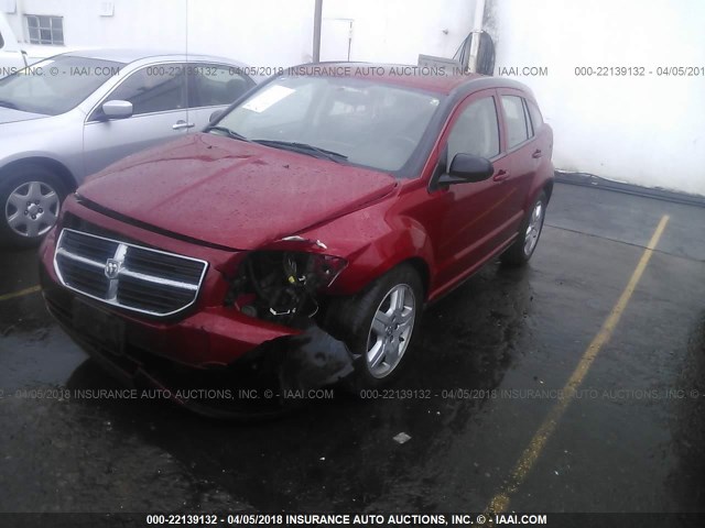 1B3HB48A69D150462 - 2009 DODGE CALIBER SXT RED photo 2