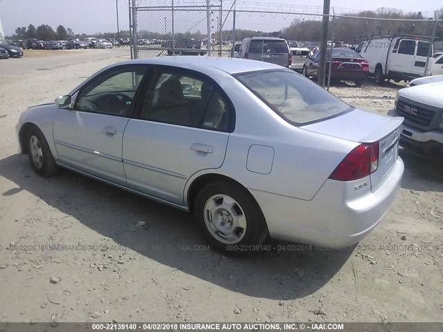 JHMES95643S012970 - 2003 HONDA CIVIC HYBRID Light Blue photo 3