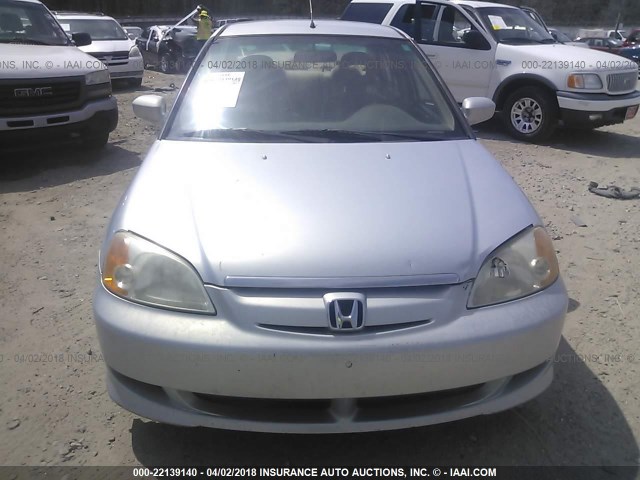 JHMES95643S012970 - 2003 HONDA CIVIC HYBRID Light Blue photo 6