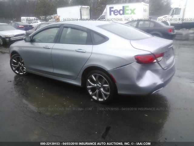 1C3CCCDG9GN179539 - 2016 CHRYSLER 200 S SILVER photo 3