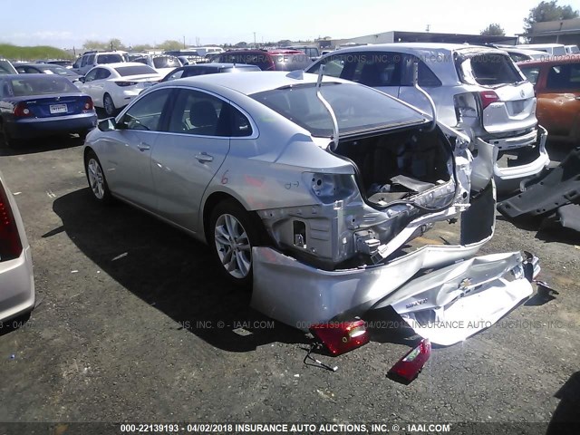 1G1ZE5ST3HF132698 - 2017 CHEVROLET MALIBU LT SILVER photo 3