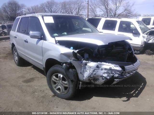 2HKYF18423H558535 - 2003 HONDA PILOT EX SILVER photo 1