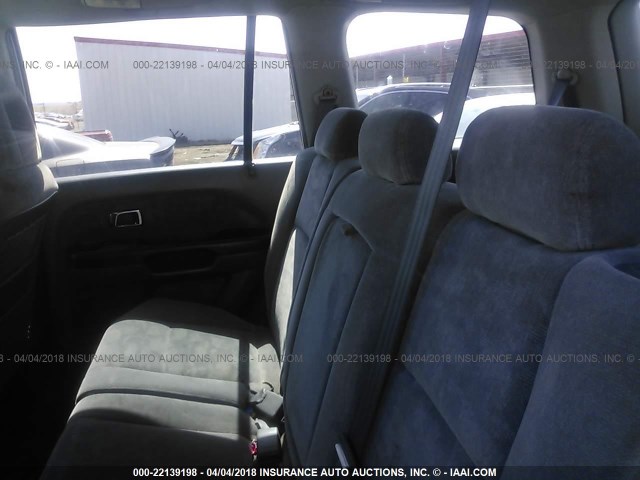 2HKYF18423H558535 - 2003 HONDA PILOT EX SILVER photo 8