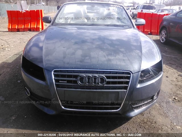 WAULFAFH7BN001230 - 2011 AUDI A5 PREMIUM PLUS BLUE photo 6