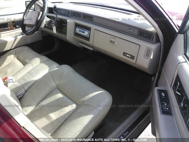 1G6CD53B3P4262788 - 1993 CADILLAC DEVILLE MAROON photo 5