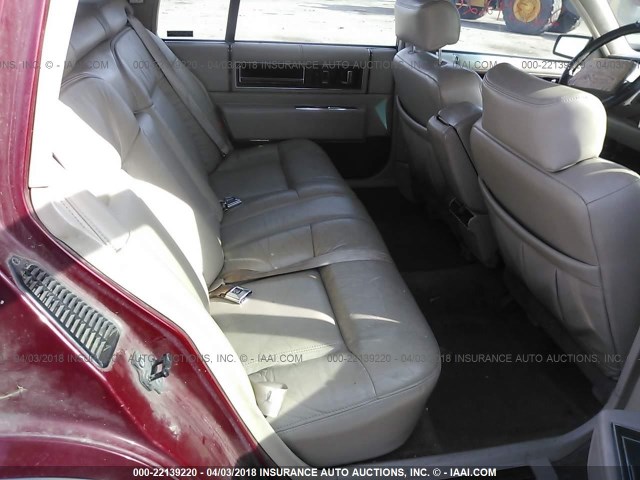 1G6CD53B3P4262788 - 1993 CADILLAC DEVILLE MAROON photo 8