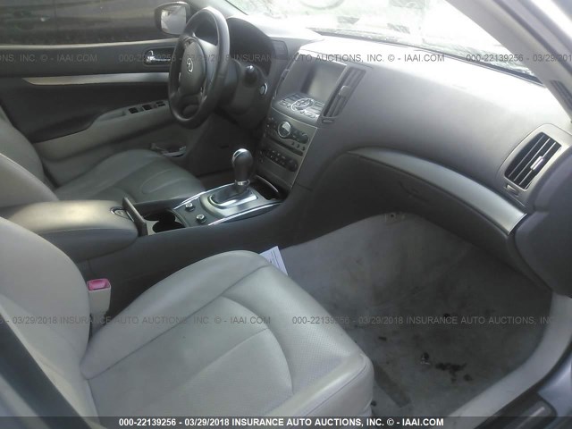 JN1CV6AP3CM627417 - 2012 INFINITI G37 SPORT SILVER photo 5