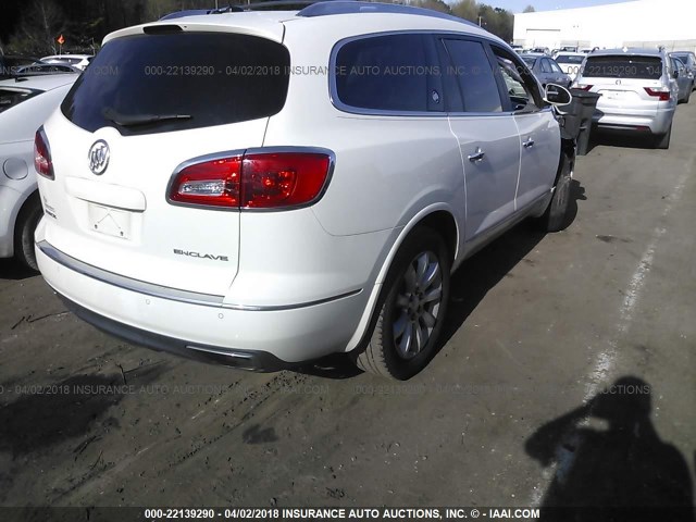 5GAKRCKD0FJ139081 - 2015 BUICK ENCLAVE WHITE photo 4