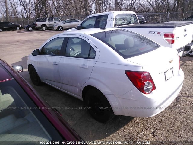 1G1JA5SH6D4138733 - 2013 CHEVROLET SONIC LS WHITE photo 3