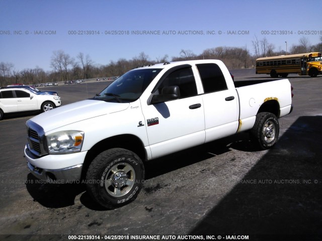 3D7KS28A38G115202 - 2008 DODGE RAM 2500 ST/SLT WHITE photo 2