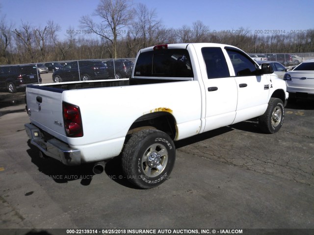 3D7KS28A38G115202 - 2008 DODGE RAM 2500 ST/SLT WHITE photo 4