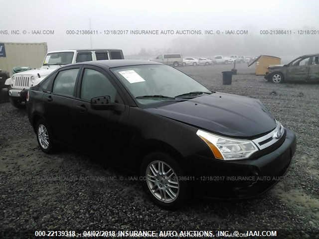 1FAHP3FN5BW165888 - 2011 FORD FOCUS SE BLACK photo 1