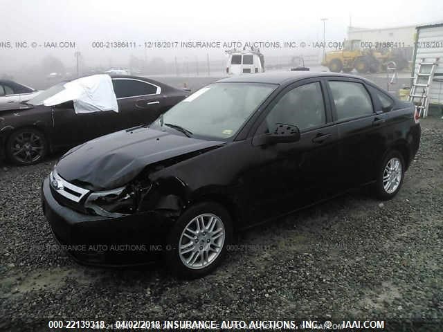 1FAHP3FN5BW165888 - 2011 FORD FOCUS SE BLACK photo 2