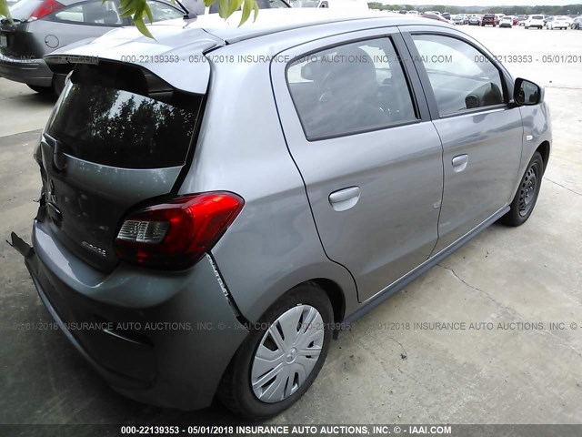 ML32A3HJ1HH018852 - 2017 MITSUBISHI MIRAGE ES GRAY photo 4