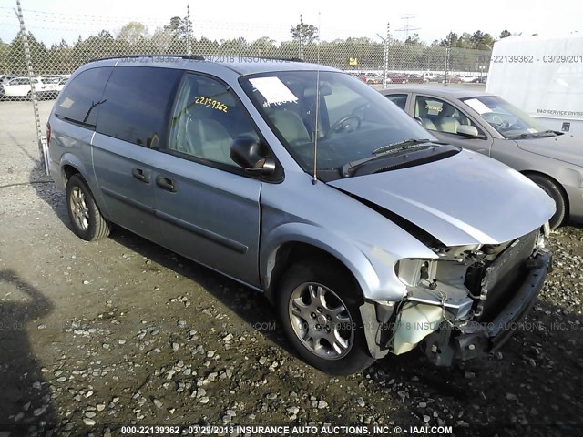 1D4GP24R75B171910 - 2005 DODGE GRAND CARAVAN SE Light Blue photo 1