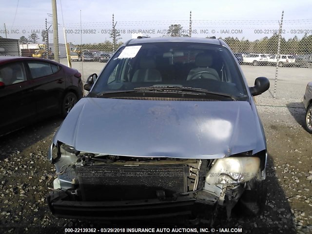 1D4GP24R75B171910 - 2005 DODGE GRAND CARAVAN SE Light Blue photo 6