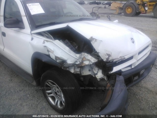 1D4HR38N83F571704 - 2003 DODGE DURANGO SPORT WHITE photo 6