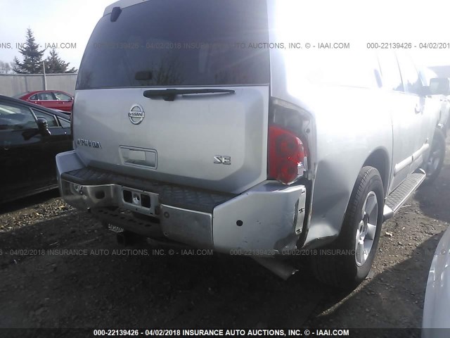 5N1AA08A96N718605 - 2006 NISSAN ARMADA SE/LE SILVER photo 6