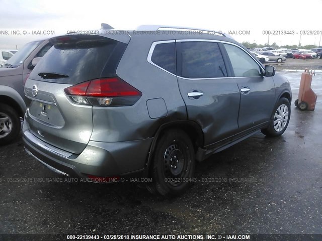 KNMAT2MT4HP507790 - 2017 NISSAN ROGUE S/SV GRAY photo 4