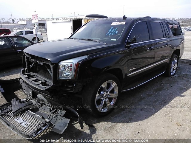 1GKS2HKJ0GR177665 - 2016 GMC YUKON XL DENALI BLACK photo 2