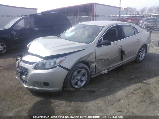 1G11B5SL8FF162637 - 2015 CHEVROLET MALIBU LS 金色 照片 2