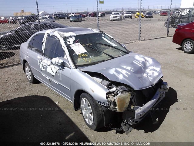 1HGES25731L004224 - 2001 HONDA CIVIC EX SILVER photo 1