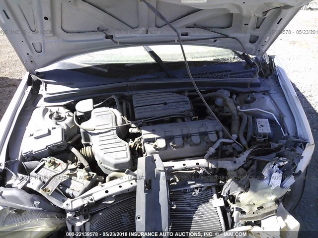 1HGES25731L004224 - 2001 HONDA CIVIC EX SILVER photo 10