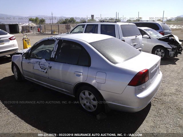 1HGES25731L004224 - 2001 HONDA CIVIC EX SILVER photo 3