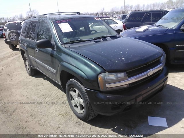 1GNDT13S942389816 - 2004 CHEVROLET TRAILBLAZER LS/LT GREEN photo 1