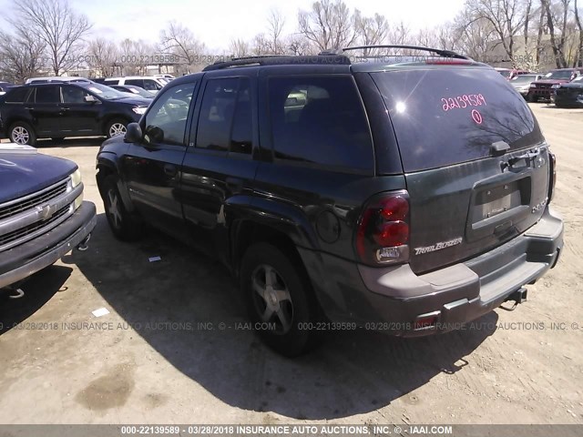 1GNDT13S942389816 - 2004 CHEVROLET TRAILBLAZER LS/LT GREEN photo 3