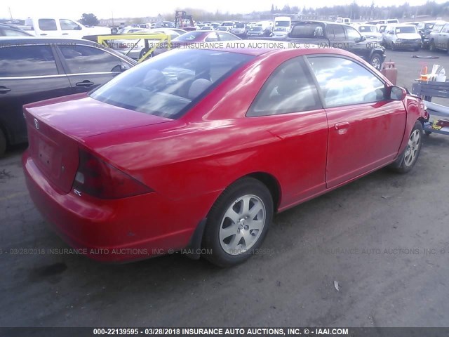 1HGEM21973L030281 - 2003 HONDA CIVIC EX RED photo 4