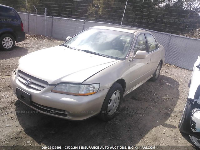 1HGCG16552A063692 - 2002 HONDA ACCORD EX GOLD photo 2