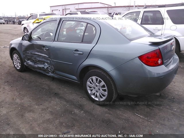 1G1AD5F55A7207638 - 2010 CHEVROLET COBALT 1LT TEAL photo 3