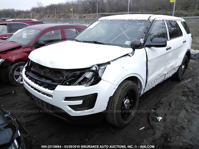 1FM5K8AR3GGA47175 - 2016 FORD EXPLORER POLICE INTERCEPTOR WHITE photo 2