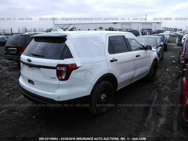 1FM5K8AR3GGA47175 - 2016 FORD EXPLORER POLICE INTERCEPTOR WHITE photo 4