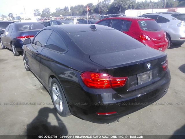 WBA3N7C52FK222788 - 2015 BMW 428 I BLACK photo 3