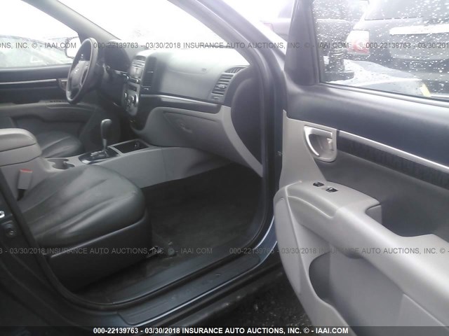 5NMSG73D39H250616 - 2009 HYUNDAI SANTA FE GLS BLUE photo 5